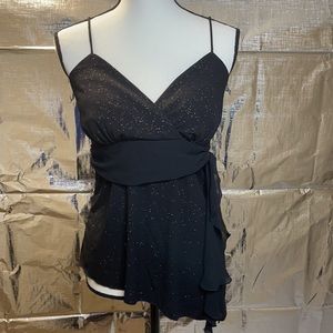 Studio 1940 Black Sparkly Top Size Small